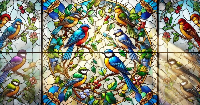 Stained Glass Birds