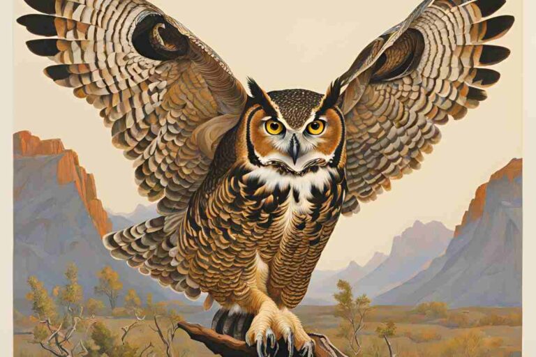 roger tory peterson print horned owl