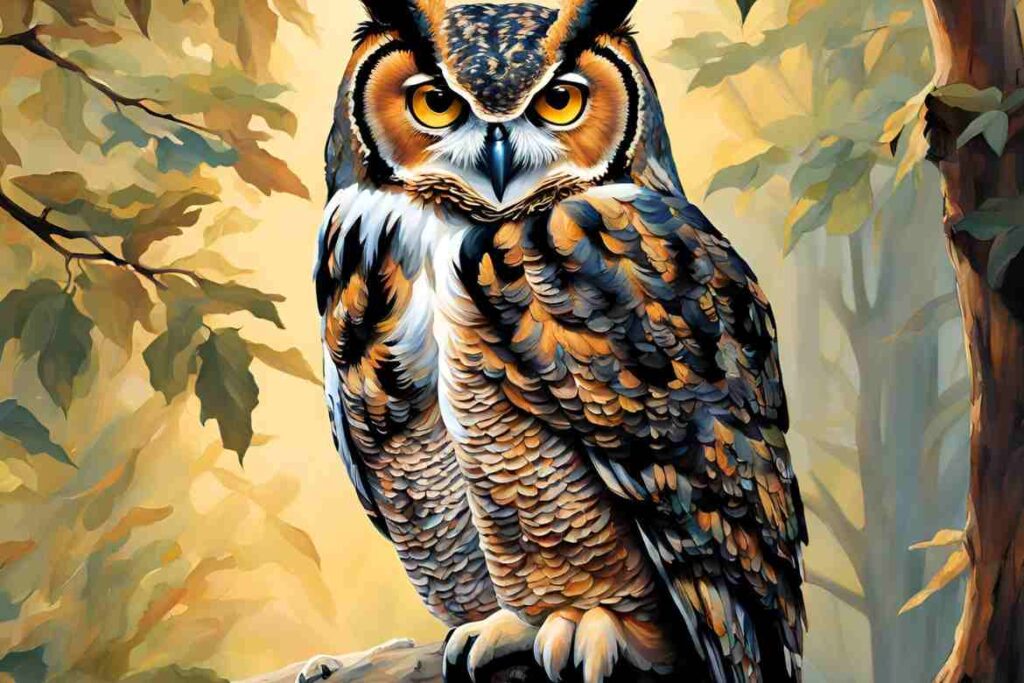 roger tory peterson print horned owl